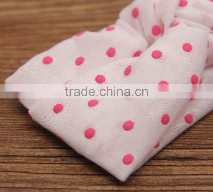Wholesale new arrival top knot turban polka dots hair accessories for kids M5062410