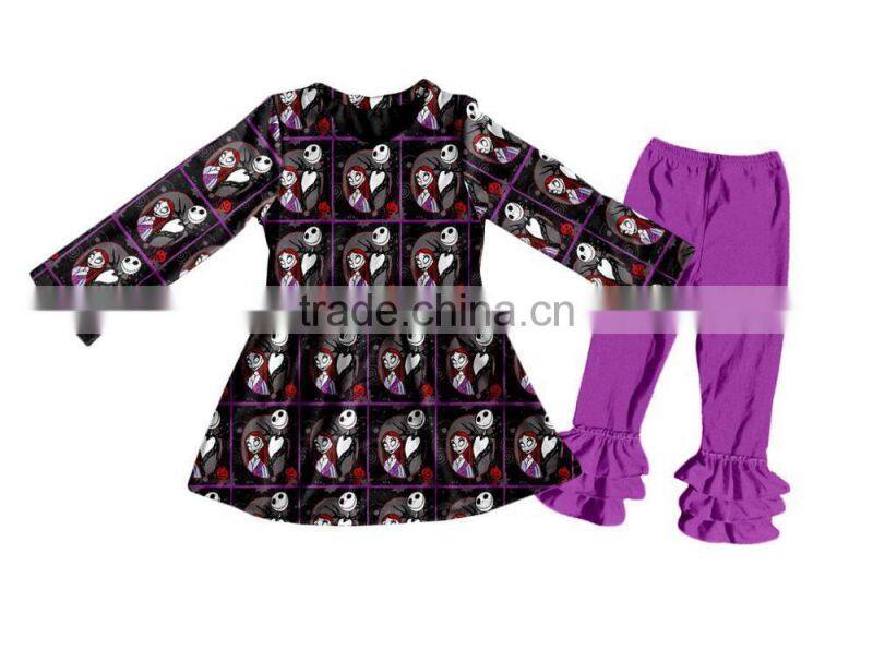 2017 New arrival cute Halloween party clothing for girls design Kids toddler girl clothing sets