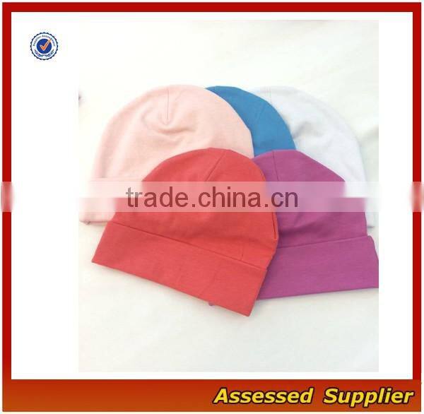 ZT1028 Soft 100%organic cotton infant baby hat/ Hospital newborn baby solid caps
