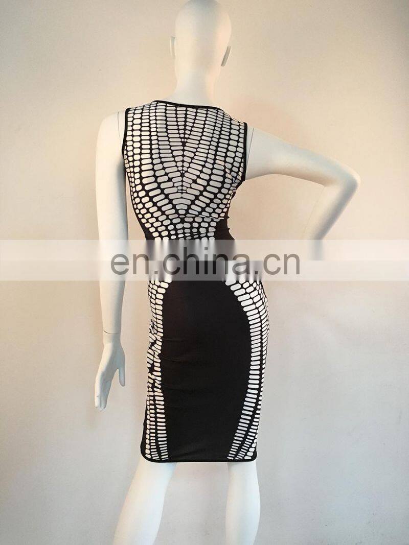 Sexy Printing Bandage Dress