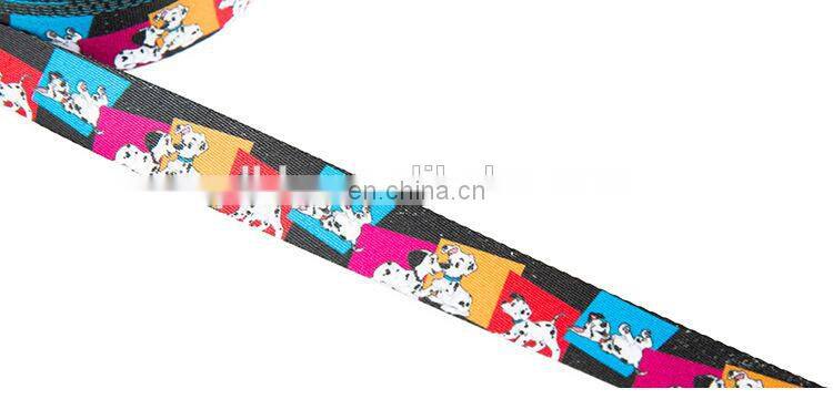 High quality heat transfer printed polyester dog collar&leashes strap