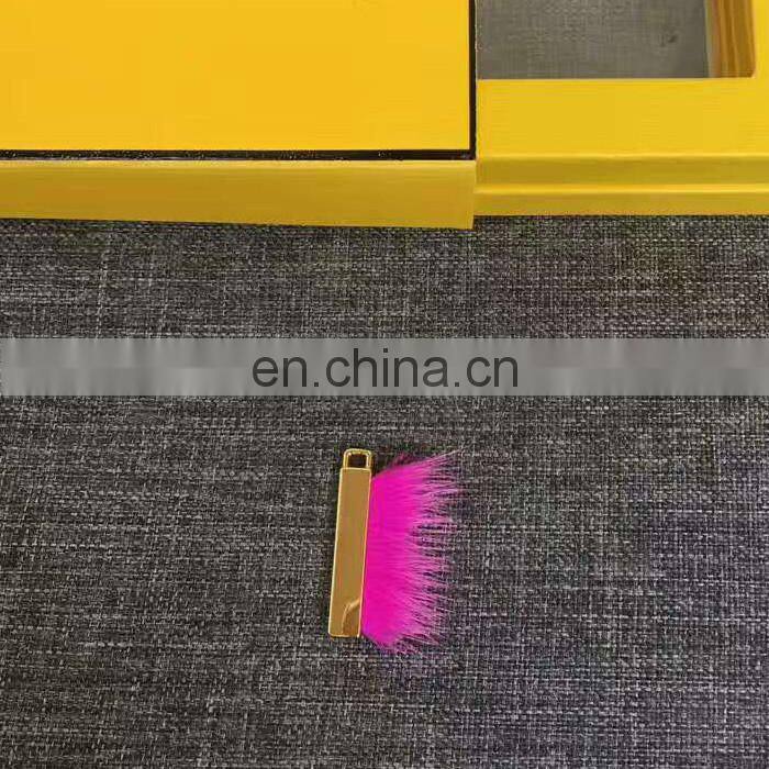 Popular and Fashion Winter Metal Letter Necklace Keychain/Mink Fur Accessory