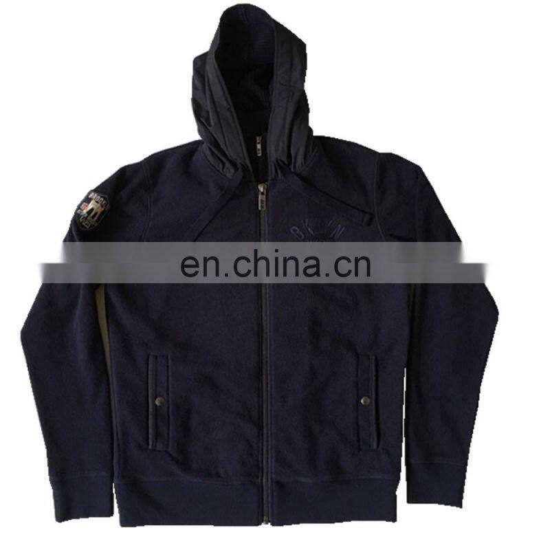 China Supplier Bulk Wholesale Clothing Casual Mens Knitted Hooded Zipper Outwear