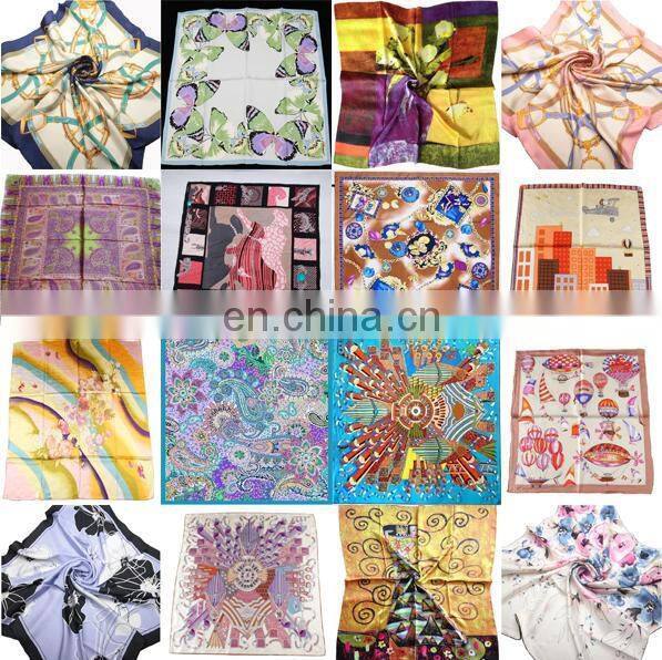 fashion satin square mulberry silk scarf