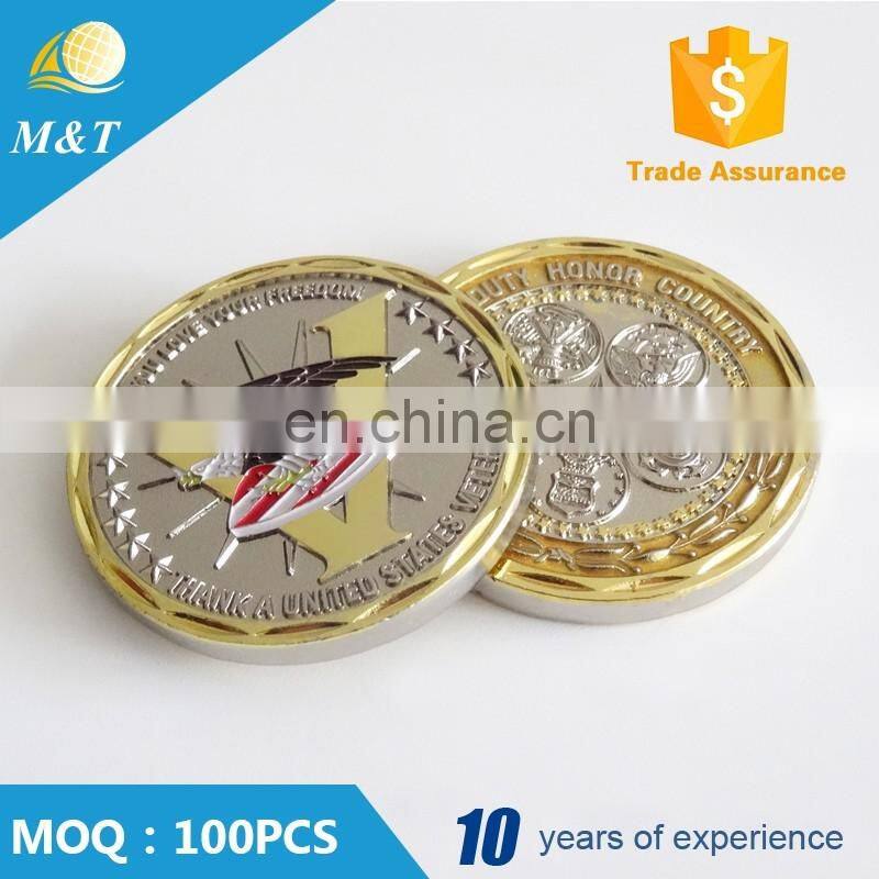 Manufactory production custom gold and silver metal coins
