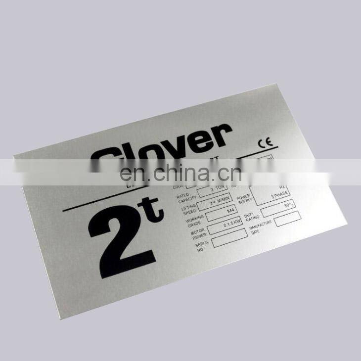 Customized Accessory Stainless Steel Decorative Name Plate for Tool Room