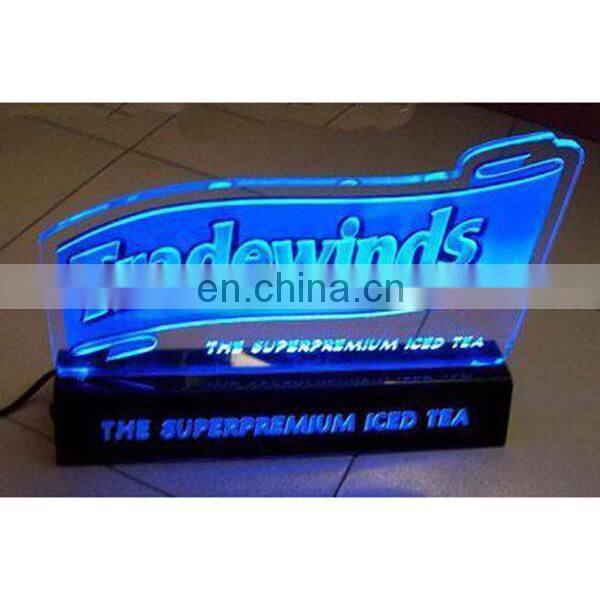 custom logo tabletop led light acrylic advertising sign