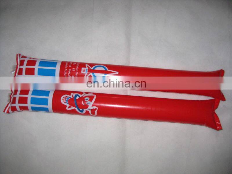 Custom Printed inflatable balloon cheering stick with custom logo,Inflatable hand clapper stick , sport balloon cheering stick