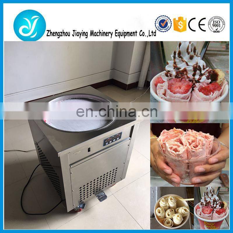 Fried Ice Cream Roll Machine with flat table