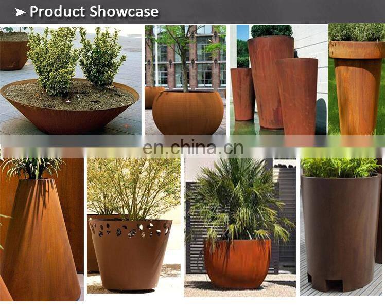 A588 Corten Steel Planter for Flower Parterre Design