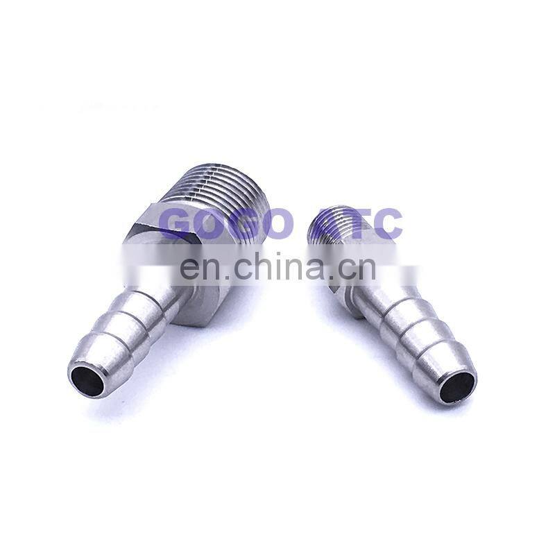 Quick coupler Pagoda joints ZG1/8'',O.D 8 mm hose tupe male thread stainless steel 304 Hexagonal threaded garden hose fittings