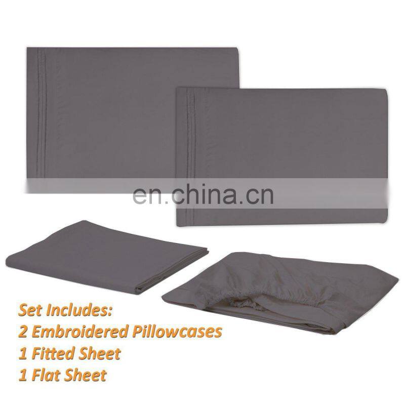 Brushed Microfiber 1800 Bedding - Wrinkle, Fade, Stain Resistant - 4 Piece (Queen),Bed Sheet Set