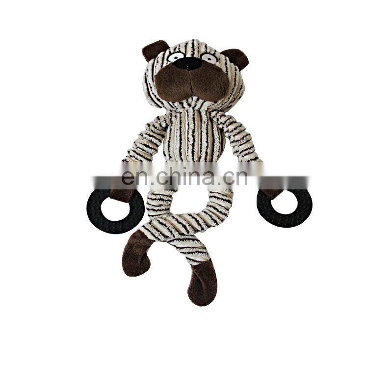 Squeaky pet product lovable animal sound plush dog toy