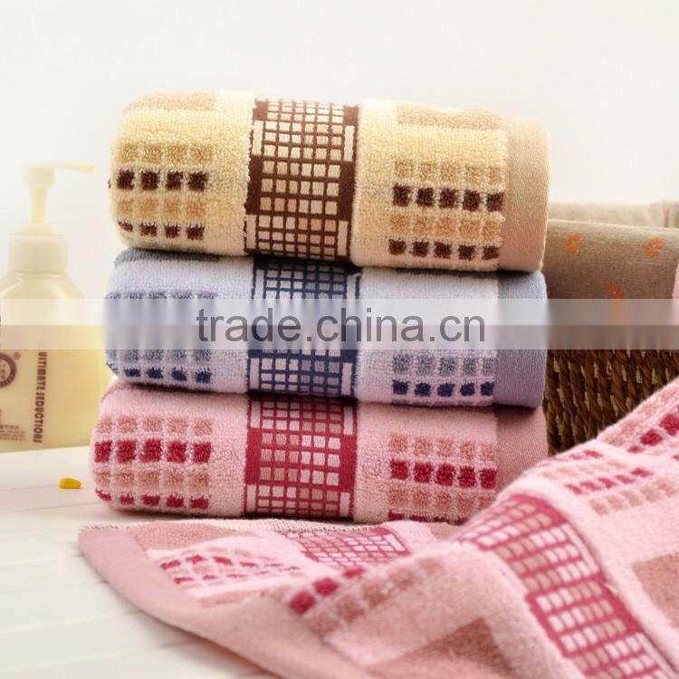 wholesale 100% cotton yarn dyed striped soft face towel