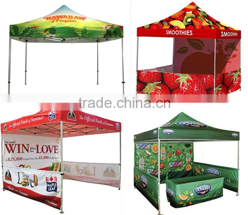 Custom Print Aluminum Pop Up Pagoda Tent 3x3m ( 10ft X 10 ft), Printed canopy & valance, 4 full walls