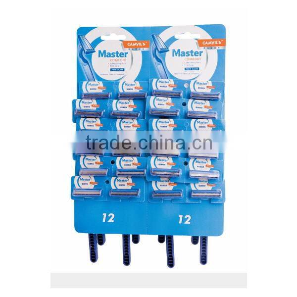 rubber handle twin blade razor