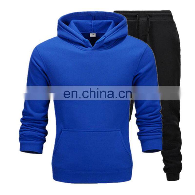 Men's and women's sweater sports hoodie plus size training fitness jogging suit 2-piece custom printing