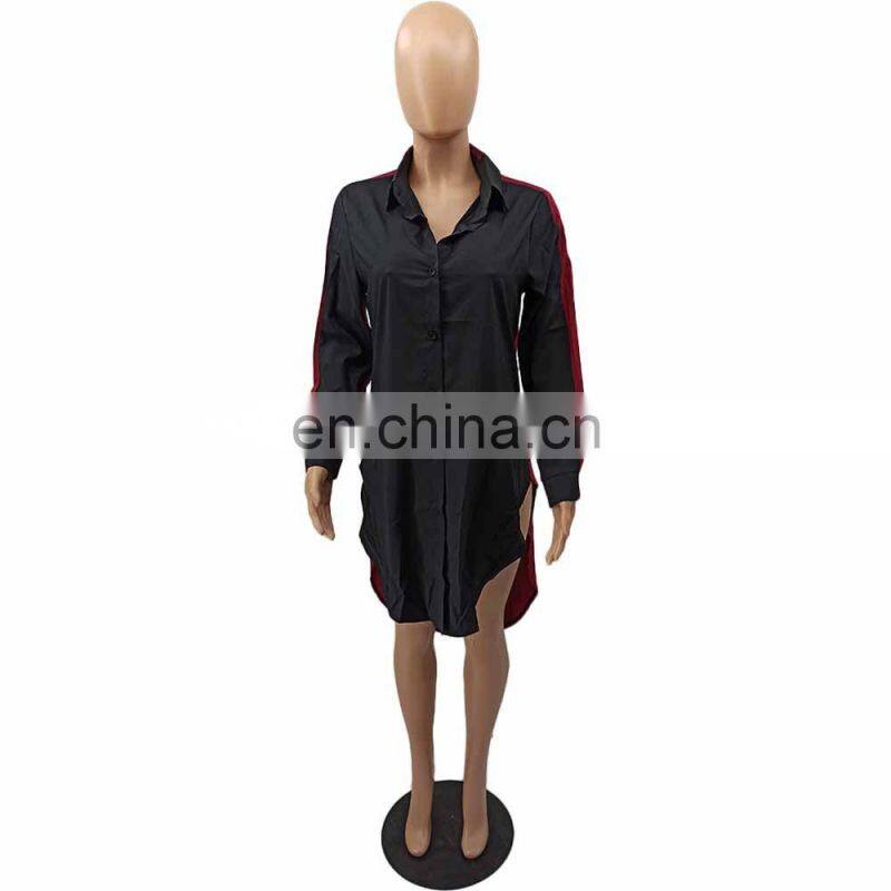 Irregular Stitching Long T-shirt Dress