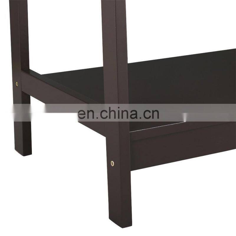 5-Tier A Frame Wood Ladder Bookshelf Multifunctional Storage Rack Display, Dark Espresso