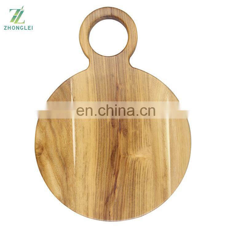Customized Logo and packaging Teak wood Rectangle Cutting Board Set 3 with Handle
