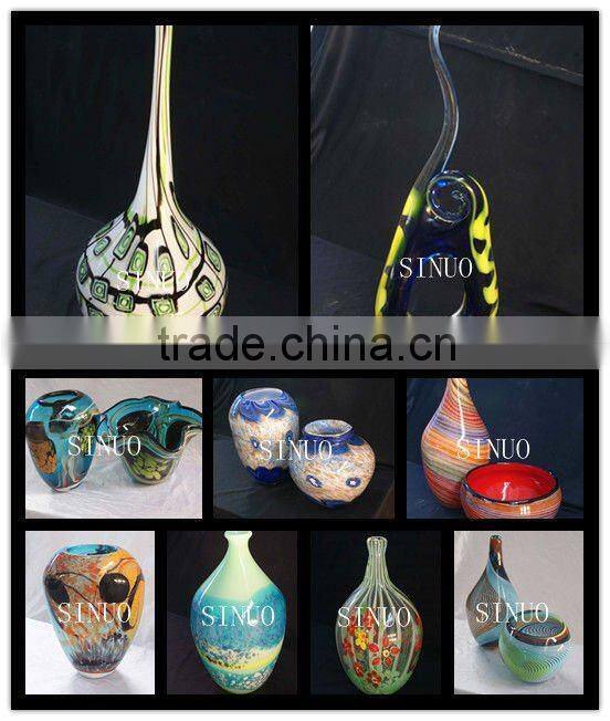 Decorative Art Glass Red Rose Wall Light