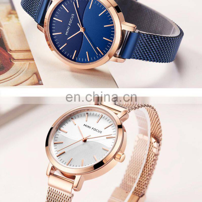 MINI FOCUS 0261L Brand Luxury Women Watches Waterproof Fashion Quartz Ladies Wristwatch Stainless Steel Watch