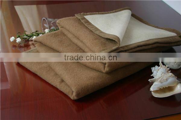 NO 1 factory cheap 400gsm 50% wool 50% camel blanket