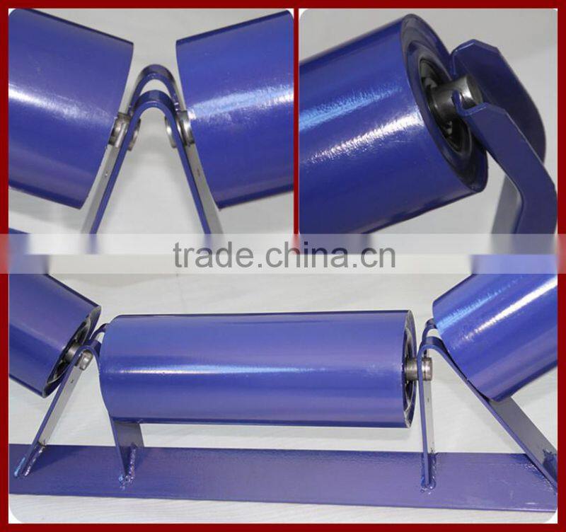 conveyor trough roller set, trough roller with frame