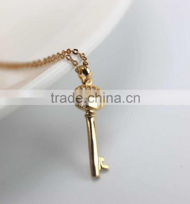 Christmas key pendant necklace