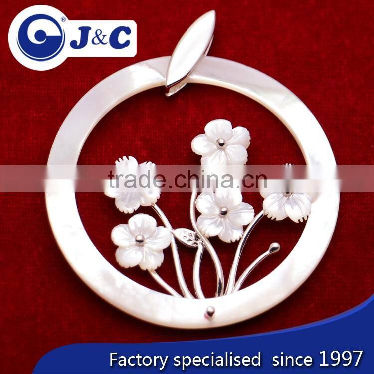 mother of pearl shell mosaic hard shape pendant ,Pendant necklaces