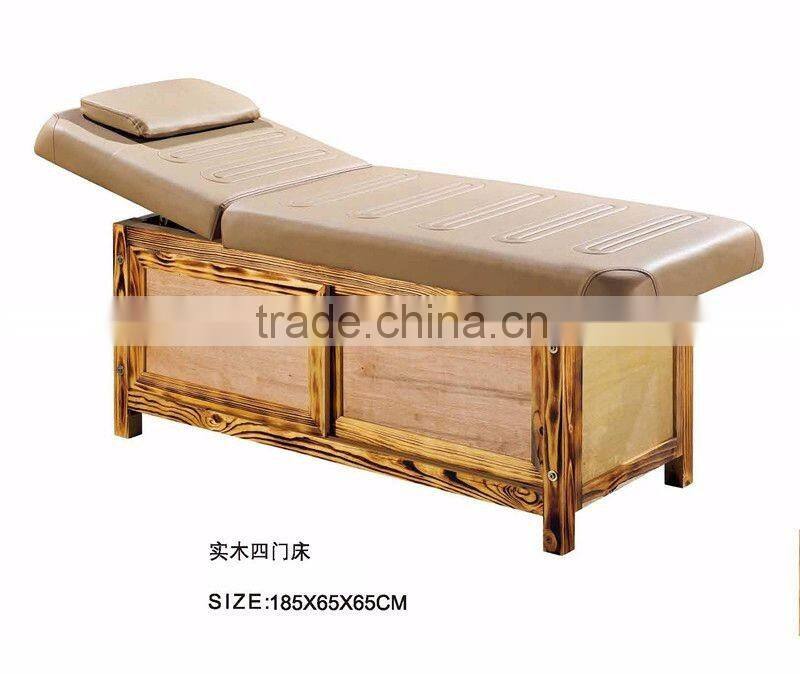 Beiqi 2016 Solid Wood Exquisite Decoration Full Body Massage Bed Strong SPA Massage Table for Sale in Guangzhou
