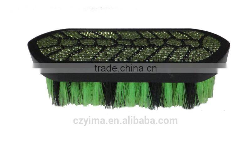 Hot bling horse dandy brush/green turtle pattern/rhinestone/equestrian