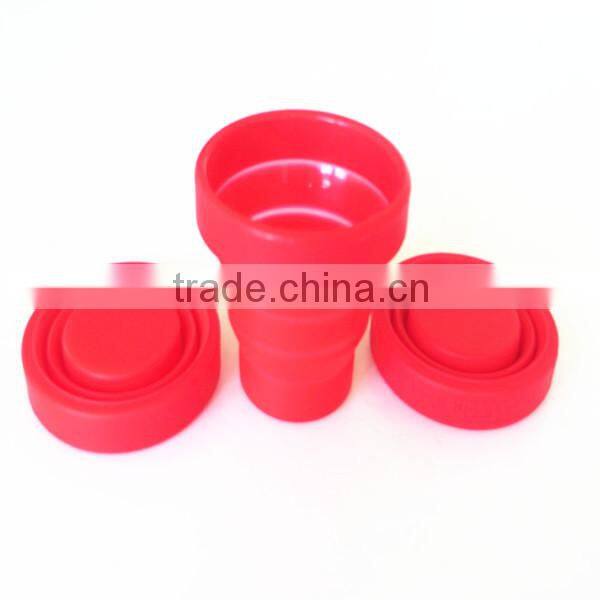 new design folded silicone rubber drinking cup customized