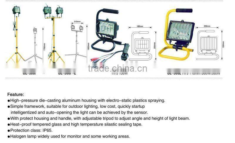 halogen lamp bakelite lamp glass 500w 1000w 250w