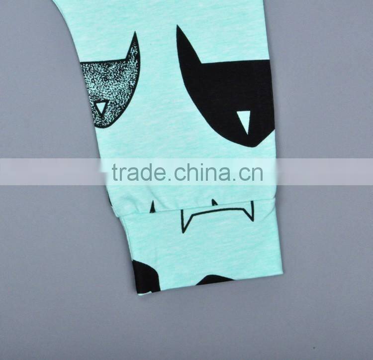 Fashion Children Casual Model Pure Cotton Printed Trousers Summer Baby Kids Clothes