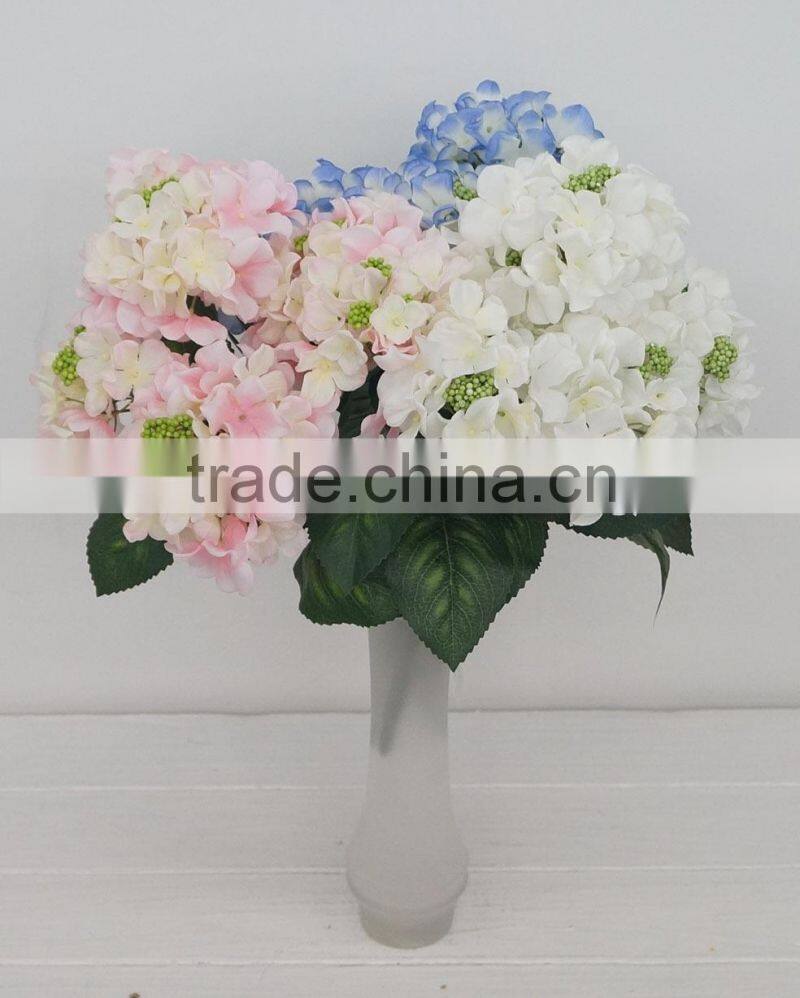 2014 Best selling Bouquet artificial hydrangea flower