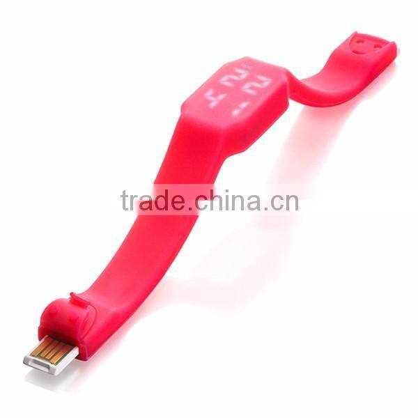 2016 pvc bracelet usb flash , hand band usb flash drive