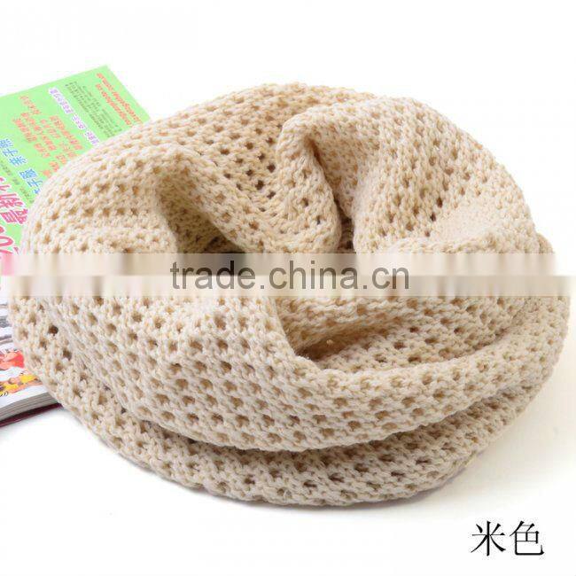 Winter Fashion Wool Knitted Women Loop Scarf
