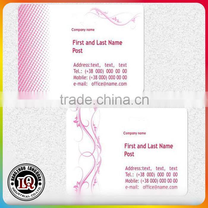 PVC Plastic Print Business Name Card