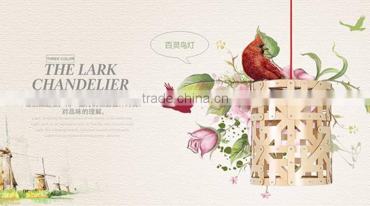 LED pendant Light JK-8005B-22 Home indoor lighting wooden frame fancy industrial hanging pendant light