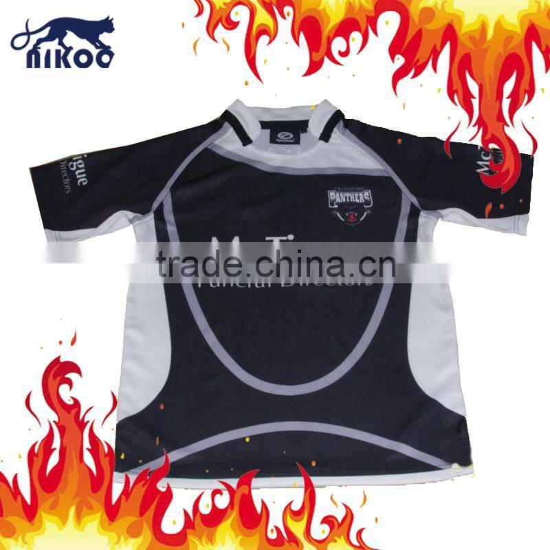Full sublimated with custom logos cheap rugby jersey wear