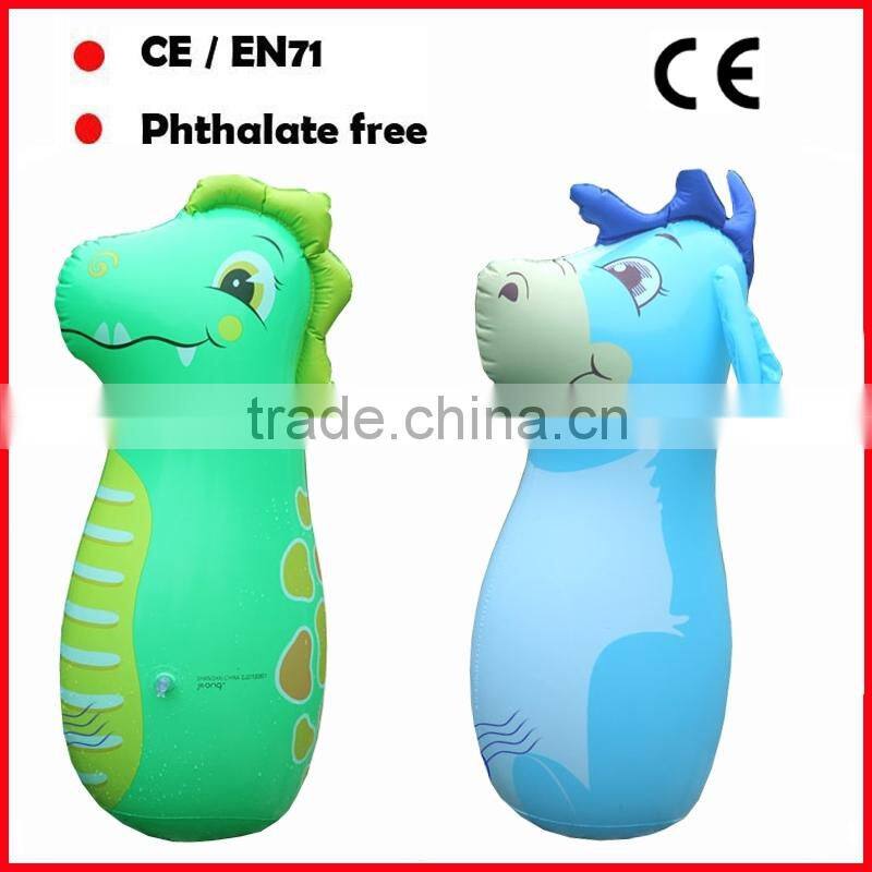 PVC inflatable animal design punching bag for kids