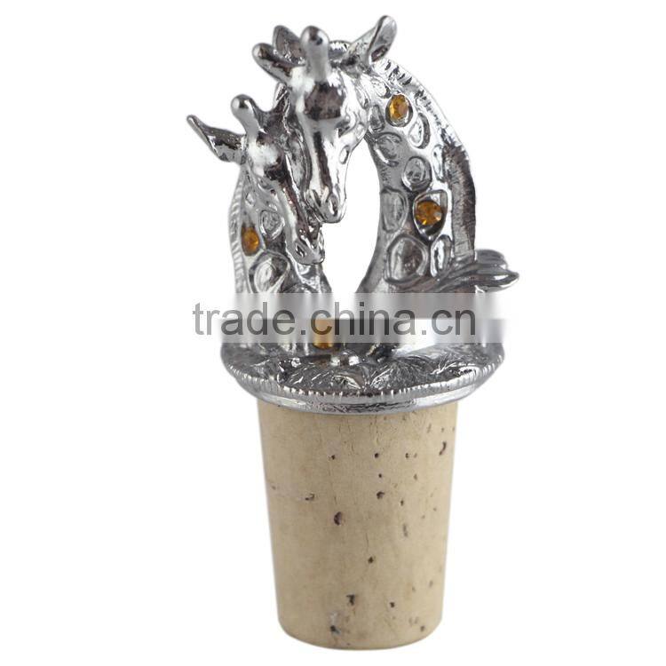 Hot sale metal alloy bat shape wine stoppers