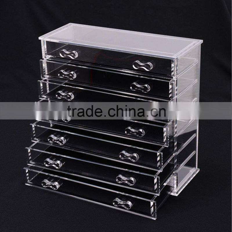 7 tier fine clear acrylic storage boxes drawers for daily life made in china