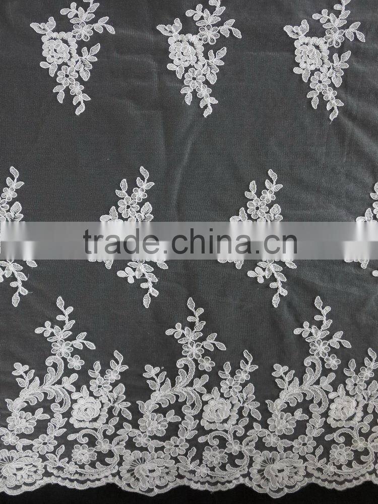 Top grade most popular dry cord lace fabric