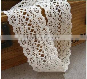 Chantilly crochet cotton guipure lace trim