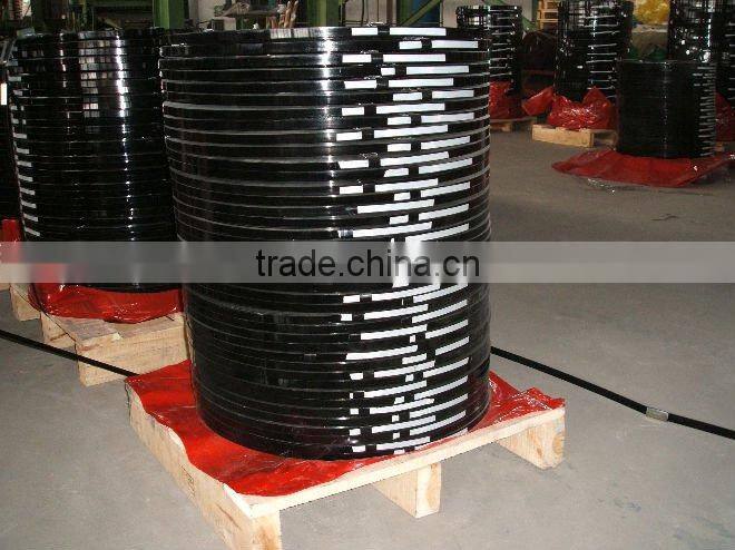 gray painted steel strapping