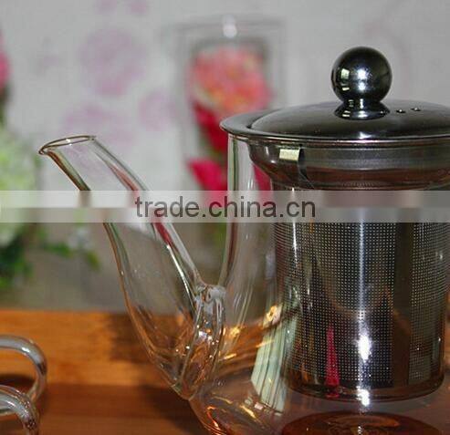 Handblown Borosilicate Glass Teapot with SS filter for coffee