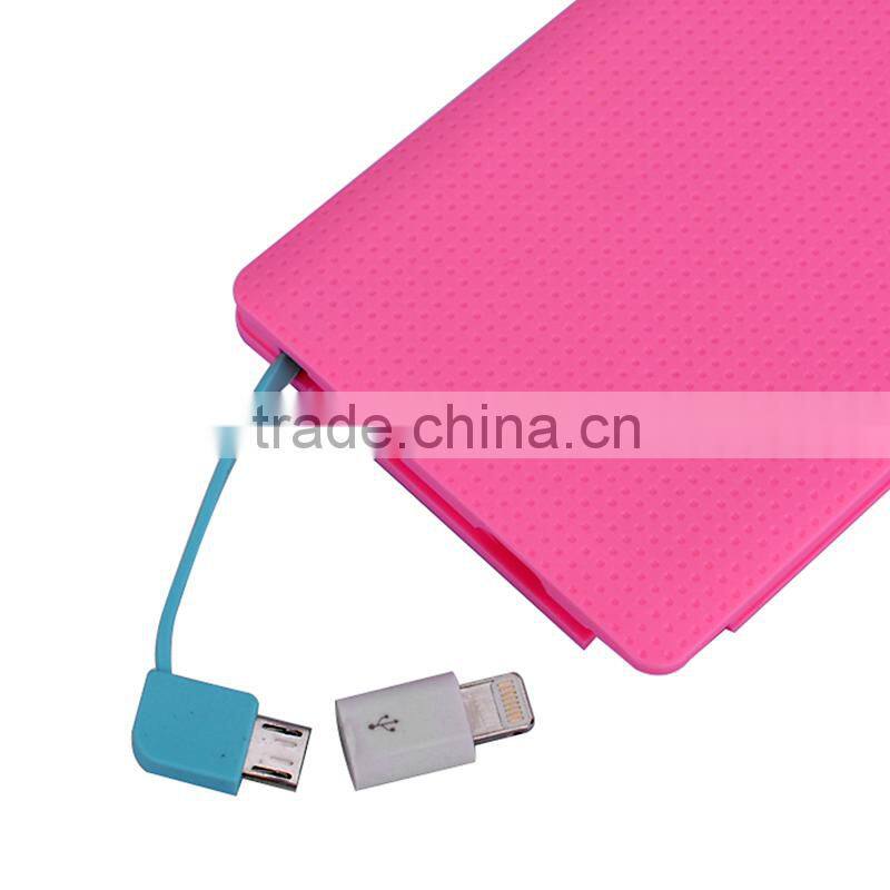 cheap price colorful 4000mah credit card size power bank