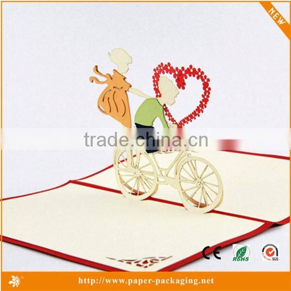 Factory price popular pop up card heart pop up cards
